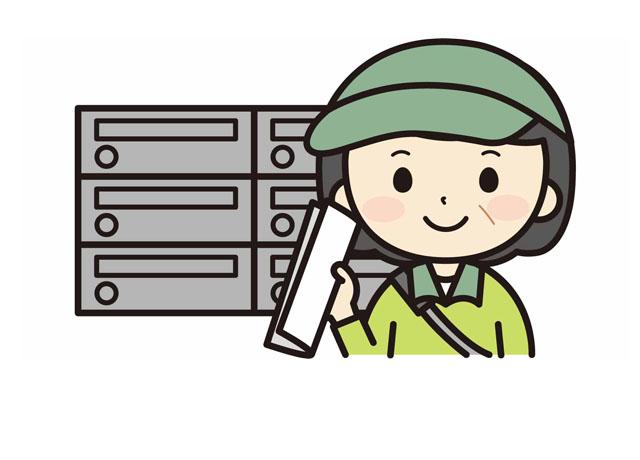 お仕事はいたって簡単！ポストへ新聞を投函するだけの作業！