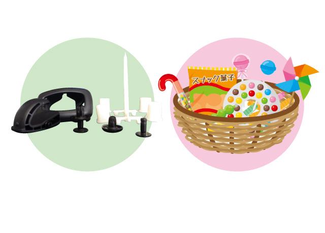 自動車のプラスチックの部品のバリ取りや検査、お菓子の袋詰めなどのお仕事。