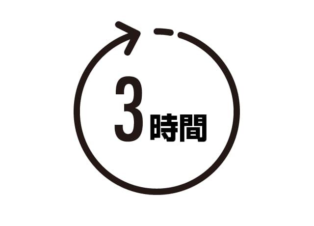 午前中のたった3時間！お昼からは自由時間たっぷり♪