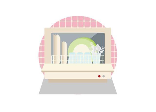 学校給食調理場で食器洗浄機を使ったお仕事。
