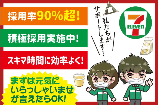 コンビニ 早朝 週1日～ 自己申告制 ミドル シニア バイト｜松山市西長戸町