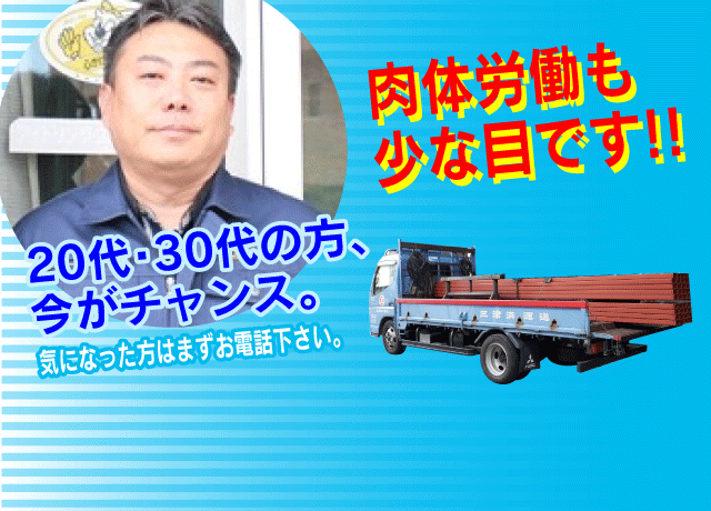 大半の積み下ろしは機械を使用。体への負担も少なく、肉体労働も少な目♪