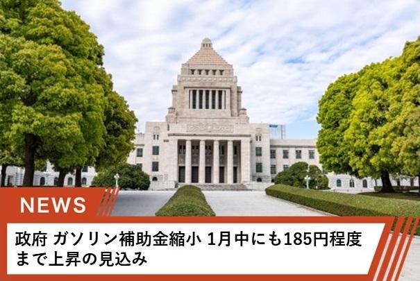 ガソリンの補助金が16日から縮小