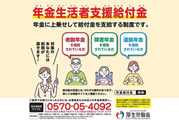 生活の支援を図ることを目的として、年金に上乗せして支給するもの