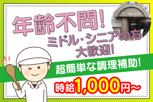 調理業務 経験不問 ブランクOK 午前中のみ 接客不要 バイト｜ターミナルホテル松山｜愛媛県松山市宮田町